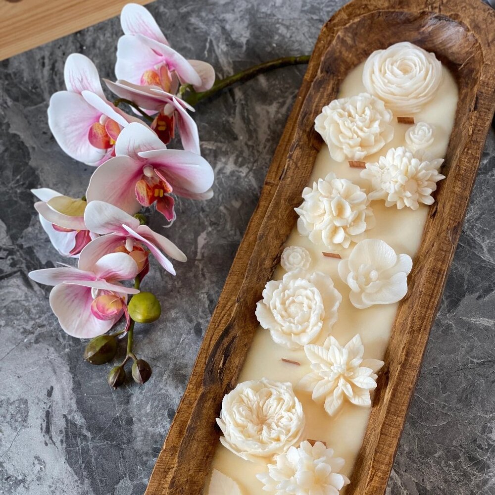 Four Seasons Garden• Luxurious Scented Dough Bowl Candle 26 Oz